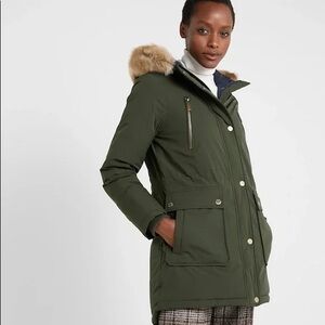 Michael Kors, Ivy Missy Coat Down Parka Jacket, Ivy Green, Women Size S